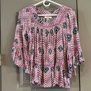 LAST CALL! Haute Hippie Lavender & Navy Women's Top